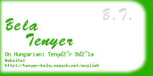 bela tenyer business card